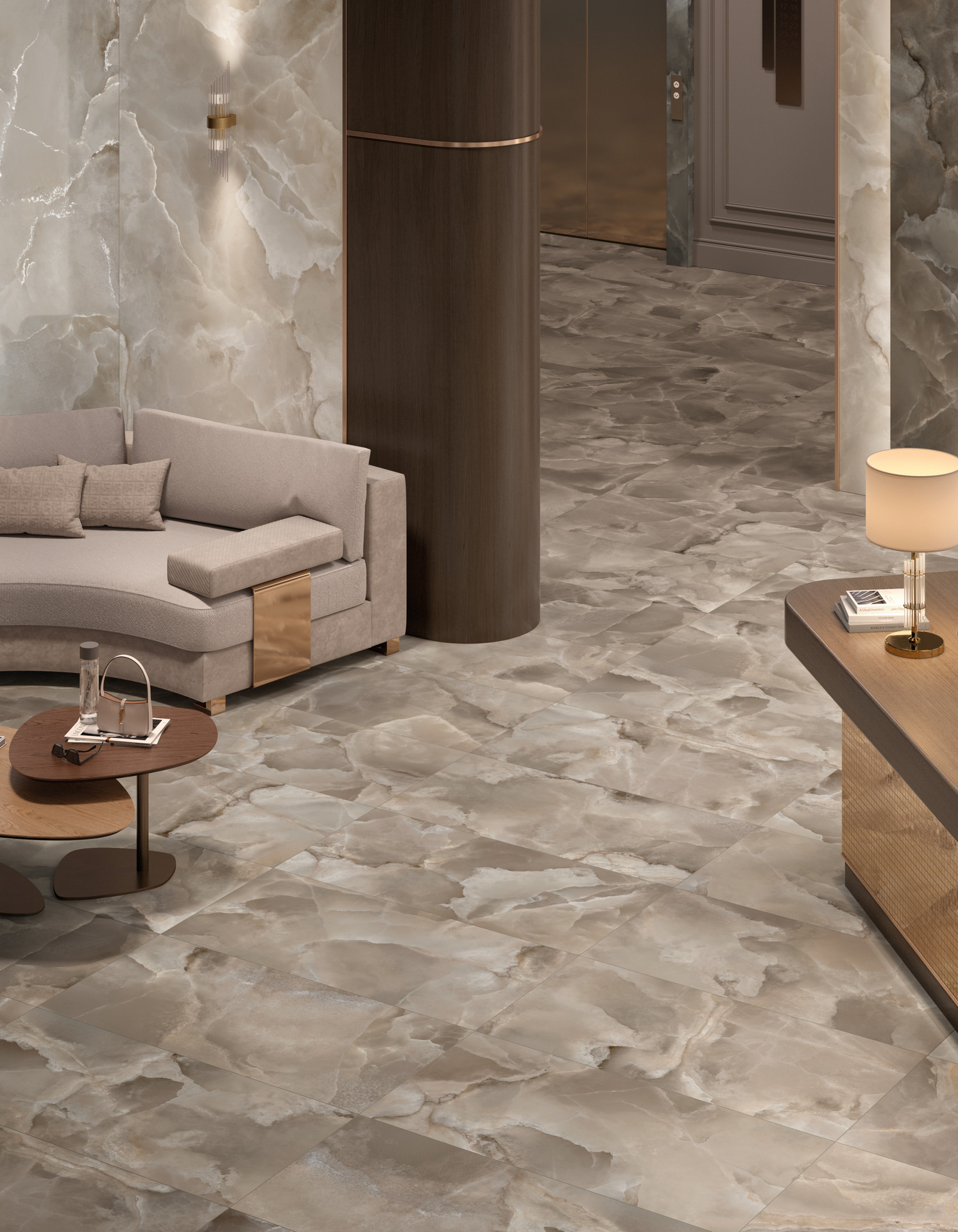 Paris P5 Argan -poliert- Fliese Onyx – Bild 4