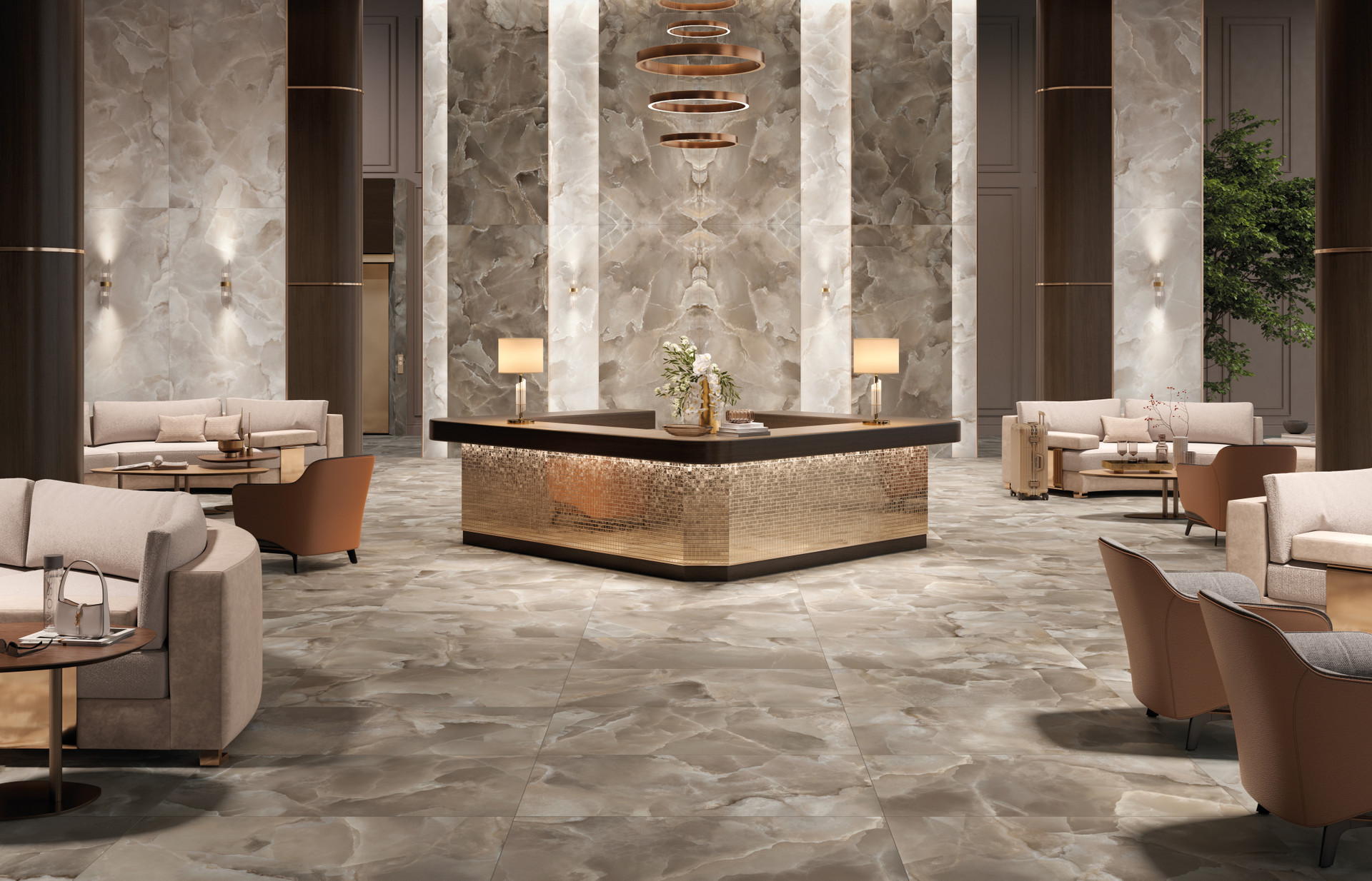 Paris P5 Argan -poliert- Fliese Onyx – Bild 5