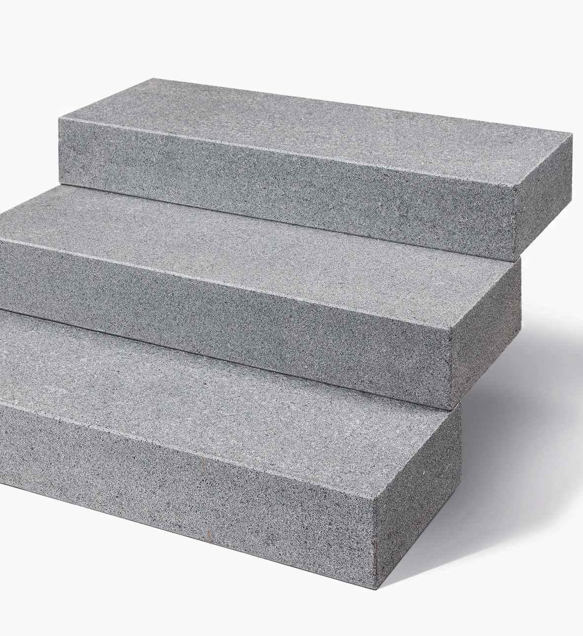 Blockstufen Granit Anthrazit -geflammt-