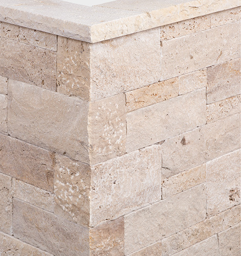 Mauerstein Travertin (Schlossmauer) -vanilla-